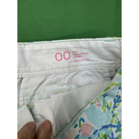 Lilly Pulitzer Callahan Stretch Short in Shell Beach Women's Size 00 EUC - Picture 7 of 7